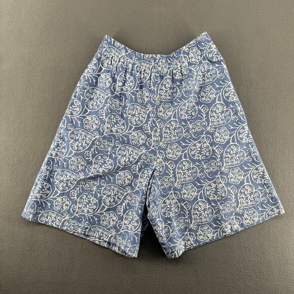 Vintage NOS 80s 90s Two Potato Resort Wear Button Down Shirt + Shorts Set S Blue - Picture 5 of 9